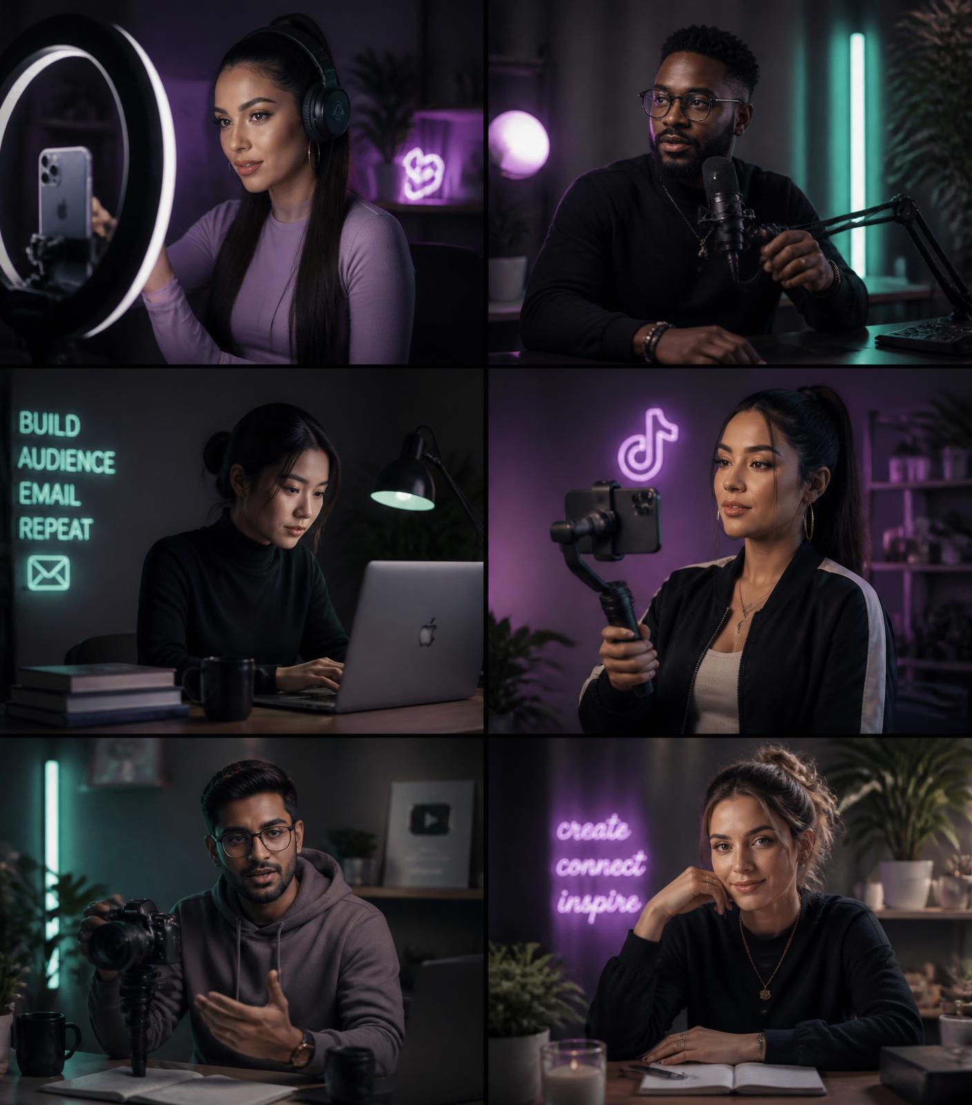 A grid of creators on SocialMynt